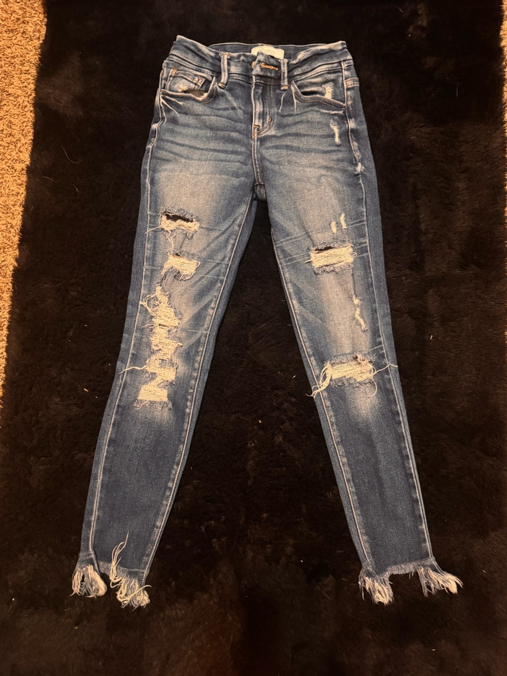KanCan Medium Blue Ripped Skinny Jeans